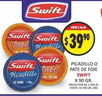 Supermercados Becerra Swift Picadillo O Pate De Foie x 90gr oferta