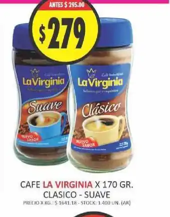 Supermercados Becerra La Virginia Clasico - Suave Cafe x 170gr oferta