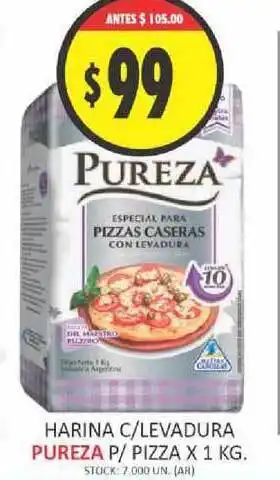 Supermercados Becerra Pureza P/Pizza Harina C/Levadura x 1kg oferta