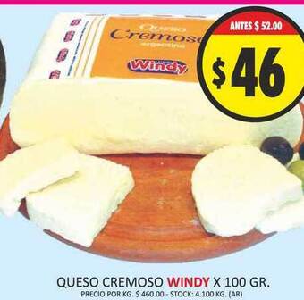 Supermercados Becerra Windy Queso Cremoso x 100gr oferta