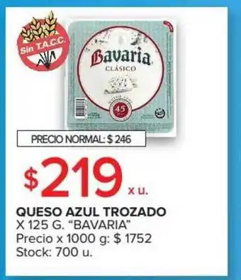 Carrefour Market Bavaria Queso Azul Trozado x 125g. oferta
