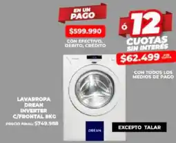 Supermayorista Vital Drean lavarropa inverter c/frontal oferta