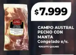Supermayorista Vital Campo austral pecho con manta congelado oferta