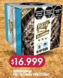 Supermayorista Vital Paty hamburgueras oferta