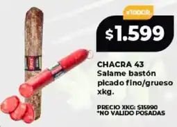 Supermayorista Vital Chacra 43 salame bastón picado fino/grueso oferta