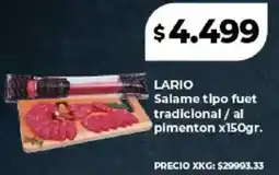 Supermayorista Vital Lario salame tipo fuet tradicional/al pimenton oferta