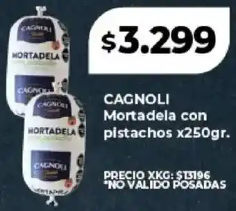 Supermayorista Vital Cagnoli mortadela con pistachos oferta