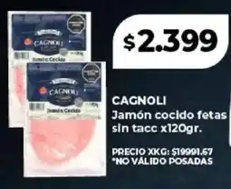 Supermayorista Vital Cagnoli jamón cocido fetas sin tacc oferta
