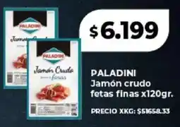Supermayorista Vital Paladini jamón crudo fetas finas oferta