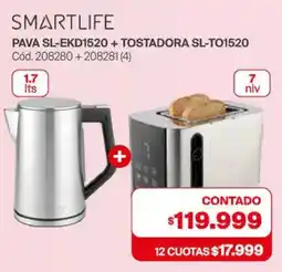 Naldo Lombardi Smartlife pava sl-ekd1520 + tostadora sl-to1520 oferta