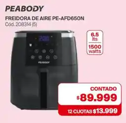 Naldo Lombardi Peabody freidora de aire pe-afd650n oferta