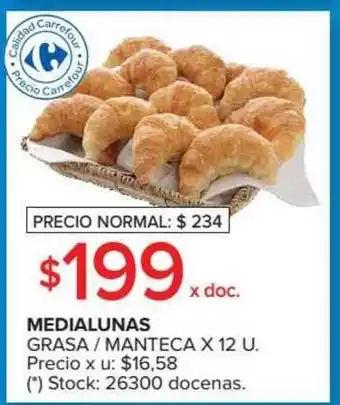 Carrefour Market Medialunas Grasa / Manteca x 12u. oferta