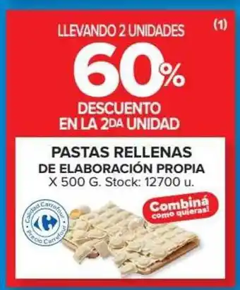Carrefour Market Pastas Rellenas De Elaboración Propia x 500g oferta
