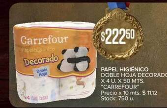 Carrefour Market Carrefour Papel Higiénico Doble Hoja Decorado x 4u. x 50mts. oferta