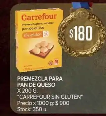 Carrefour Market Carrefour sin Gluten Premezcla Para Pan De Queso x 200g. oferta
