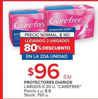 Carrefour Market Carefree Protectores Diarios Largos x 20u. oferta