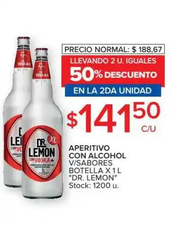 Carrefour Market Dr. Lemon Aperitivo Con Alcohol V/Sabores Botella x 1 L oferta