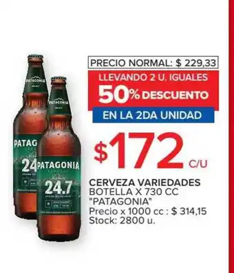 Patagonia Cerveza Variedades Botella x 730Cc