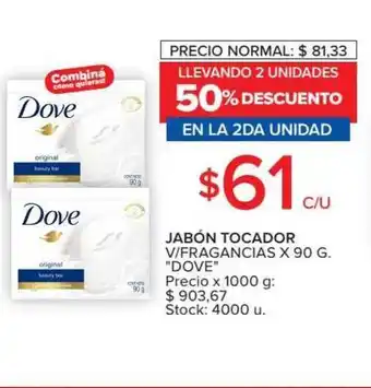 Carrefour Market Dove Jabón Tocador V/Fragancias x 90g. oferta