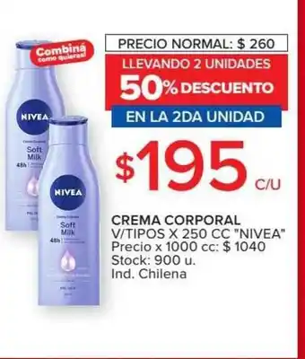 Carrefour Market Nivea Crema Corporal V/Tipos x 250Cc. oferta