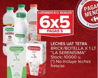 Carrefour Market La Serenisima Leches Uat Tetra Brick/Botella x 1 Lt. oferta