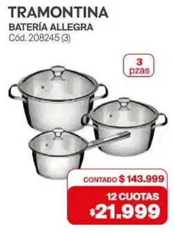 Naldo Lombardi Tramontina batería allegra oferta