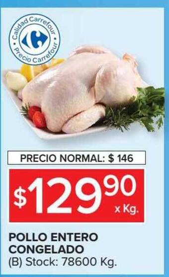 Carrefour Market Pollo Entero Congelado x kg oferta
