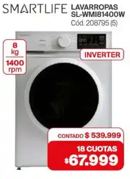 Naldo Lombardi Smartlife lavarropas SL-WM181400W oferta