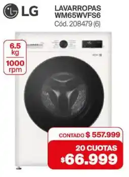 Naldo Lombardi Lg lavarropas WM65WVFS6 oferta