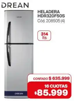 Naldo Lombardi Drean heladera HDR320F50S oferta