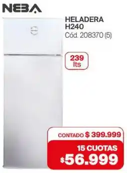 Naldo Lombardi Neba heladera H240 oferta