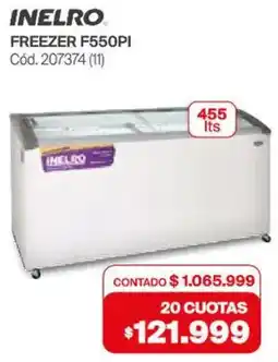 Naldo Lombardi Inelro freezer F550PI oferta