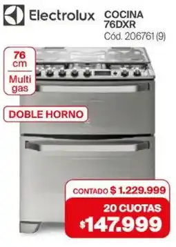 Naldo Lombardi Electrolux cocina 76DXR oferta