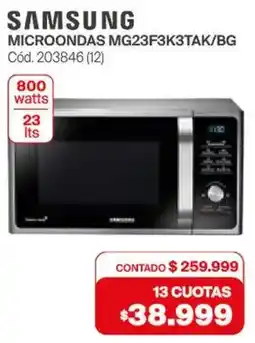 Naldo Lombardi Samsung microondas MG23F3K3TAK/BG oferta