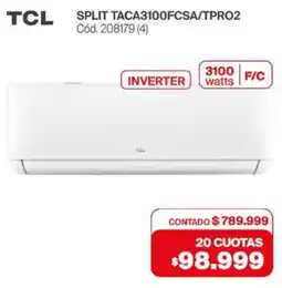 Naldo Lombardi Tcl split TACA3100FCSA/TPRO2 oferta