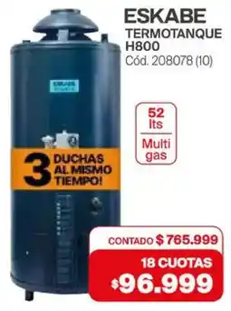 Naldo Lombardi Eskabe termotanque H800 oferta
