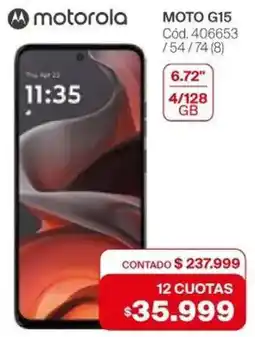 Naldo Lombardi Motorola moto G15 oferta