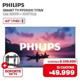 Naldo Lombardi Philips smart tv PFD6910 titan 43" oferta