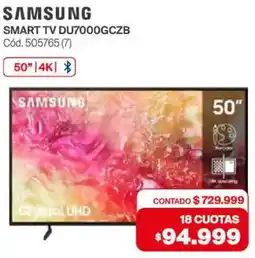 Naldo Lombardi Samsung smart tv 50" DU7000GCZB oferta