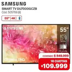 Naldo Lombardi Samsung smart tv 55" DU7000GCZB oferta