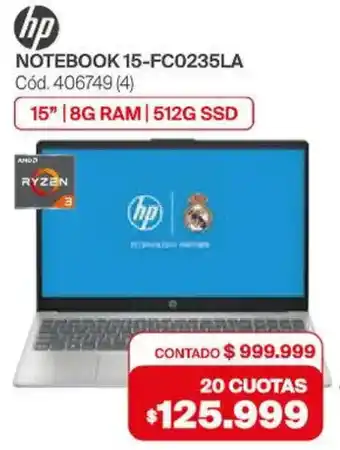 Naldo Lombardi Hp notebook 15-FC0235LA oferta