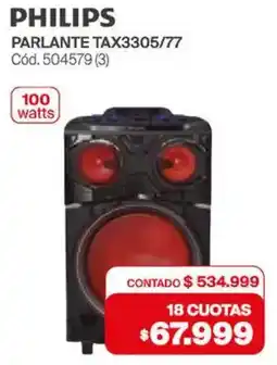Naldo Lombardi Philips parlante TAX3305/77 oferta