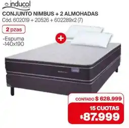Naldo Lombardi Inducol conjunto nimbus + 2 almohadas oferta