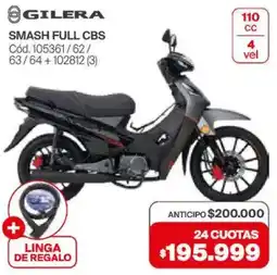 Naldo Lombardi Gilera smash full cbs + linga de regalo oferta