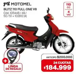 Naldo Lombardi Motomel blitz 110 full one v8 oferta