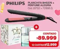 Naldo Lombardi Philips planchita bhs376 + perfume alegría oferta