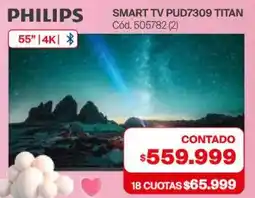 Naldo Lombardi Philips smart tv pud7309 titan oferta