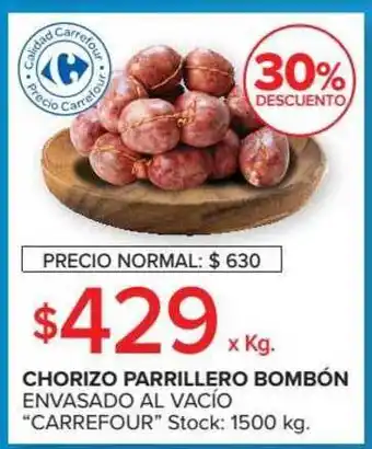 Carrefour Market Envasado Al Vacío Chorizo Parrillero Bombón Envasado Al Vacío x kg oferta