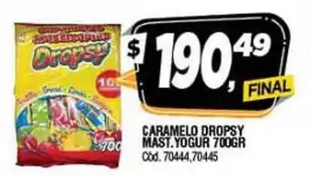Supermercados Yaguar Dropsy Mast. Yogur Caramelo 700gr oferta