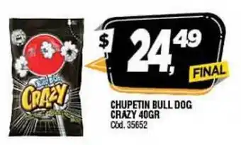 Supermercados Yaguar Bull Dog Crazy Chupetin 40gr oferta